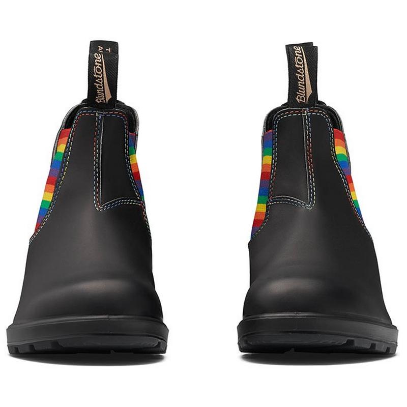 Blundstone Bottes #2105 Original - Noir avec &eacute;lastique arc-en-ciel