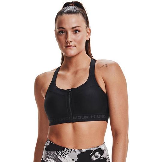 Under armour zip sports bra discount