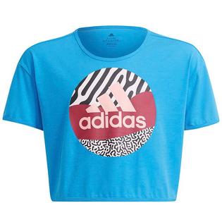 adidas Junior Girls' [8-16] AEROREADY Power Training Cropped Logo T-Shirt