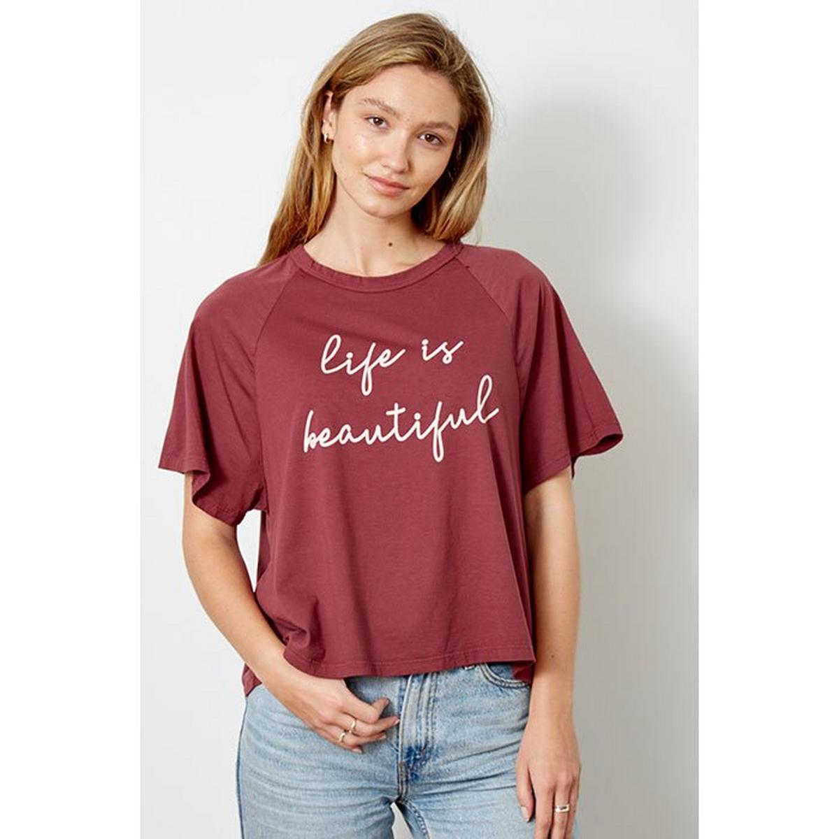 T-shirt Life Is Beautiful Betsy pour femmes