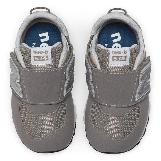 New Balance 574 New B Hook Loop Shoes Grey White 6