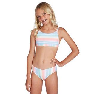 Bikini deux pièces Stoked On Stripe Bralette pour filles juniors [7-14]