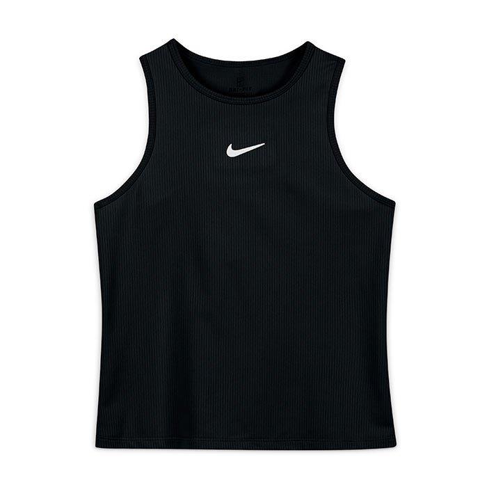 Nike Court Girls Dri Fit Victory Tank Black White Size Large