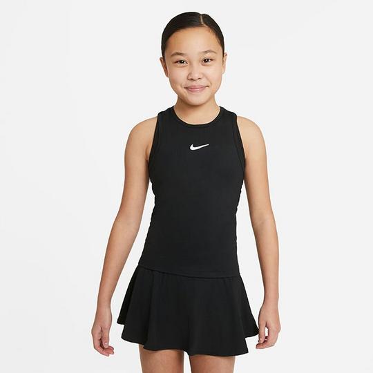 Nike Court Girls Dri Fit Victory Tank Black White Size Large