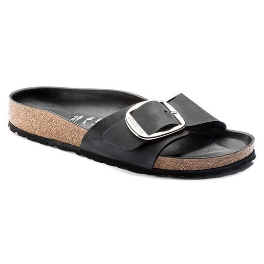 Birkenstock Black Narrow Madrid Big Buckle Sandals