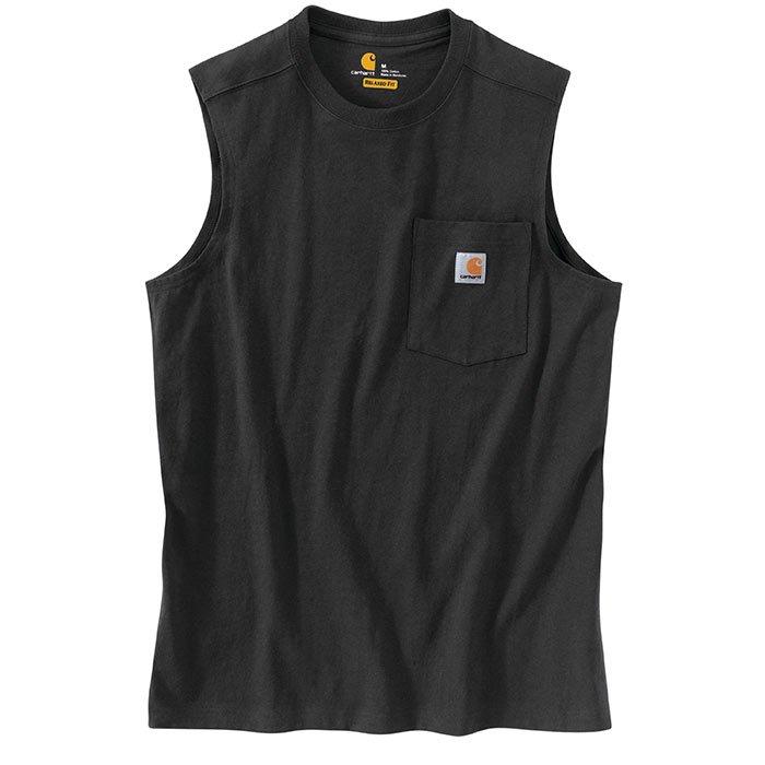 Men's Relaxed Fit Heavyweight Sleeveless Pocket T-Shirt