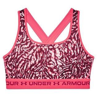 Soutien-gorge de sport à imprimés Armour Mid Crossback pour femmes