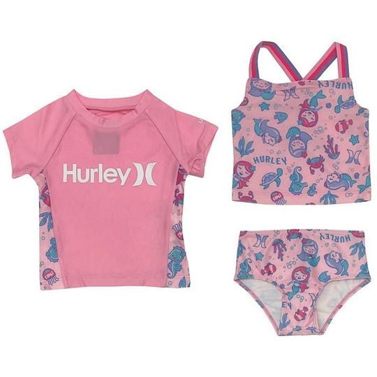 Hurley Ensemble dermoprotecteur 3 pi ces UPF pour filles  2-4T 