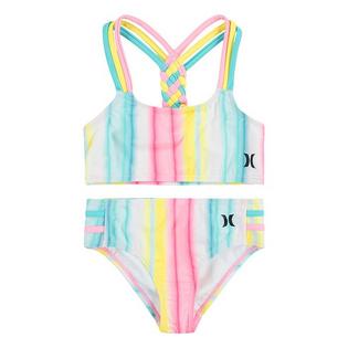 Hurley Bikini deux pi&egrave;ces &agrave; sangles tress&eacute;es pour filles [4-6X]