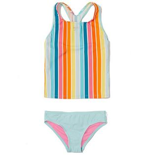Speedo Tankini deux pi&egrave;ces imprim&eacute; style d&eacute;bardeur pour filles juniors [7-16]