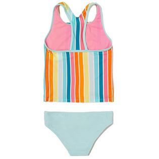 Speedo Tankini deux pi&egrave;ces imprim&eacute; style d&eacute;bardeur pour filles juniors [7-16]