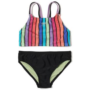 Speedo Bikini deux pi&egrave;ces imprim&eacute; &agrave; bretelles pour filles juniors [7-16]