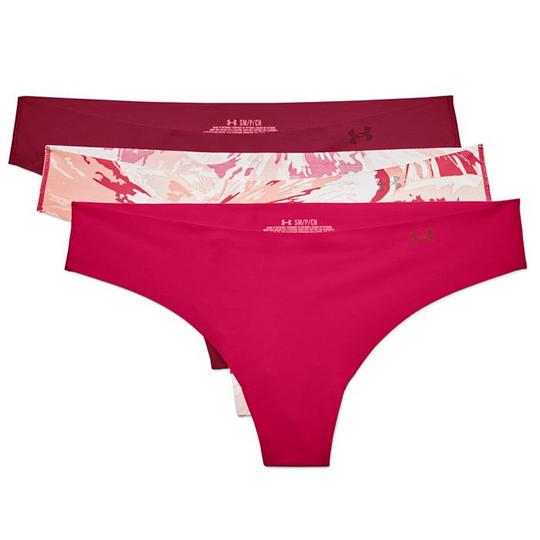Women s Pure Stretch Printed Thong  3 Pack 