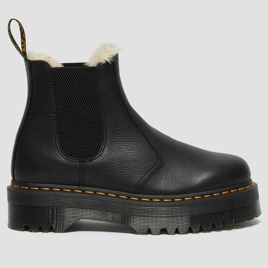 Dr. Martens Bottes   plateforme Chelsea 2976 Quad doubl es en fausse fourrure pour femmes