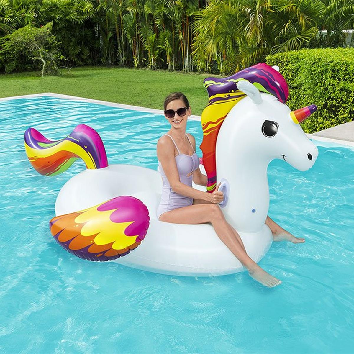 Supersized Unicorn Ride-On Pool Float