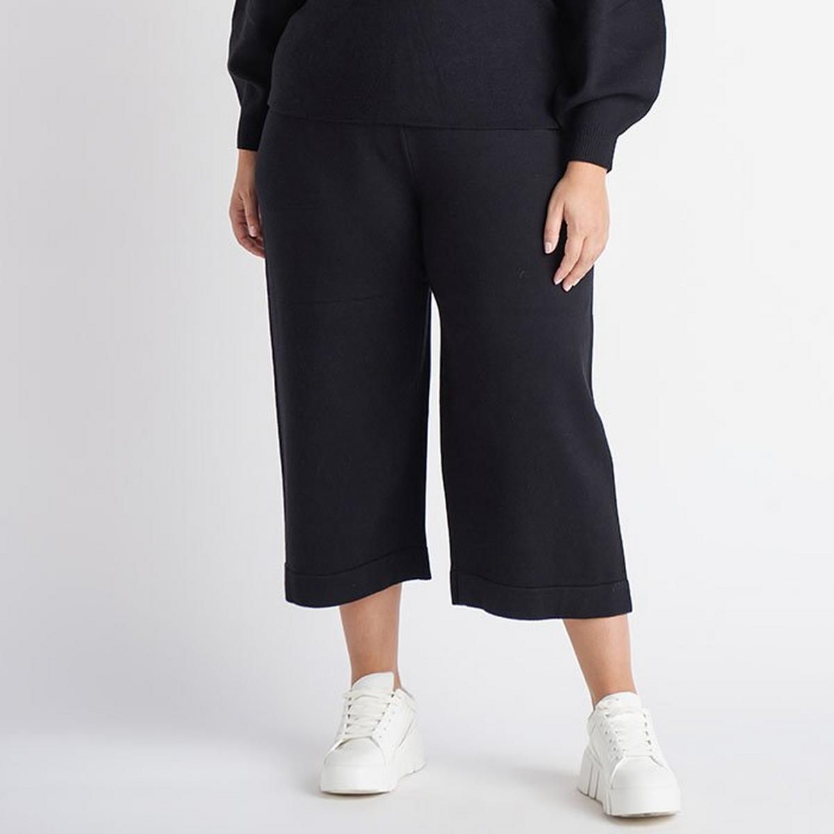 Pantalon court en tricot pour femmes (grande taille)
