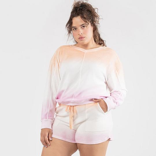 Women s Tie Dye Crew Sweatshirt Plus Size Dex Sporting Life Online