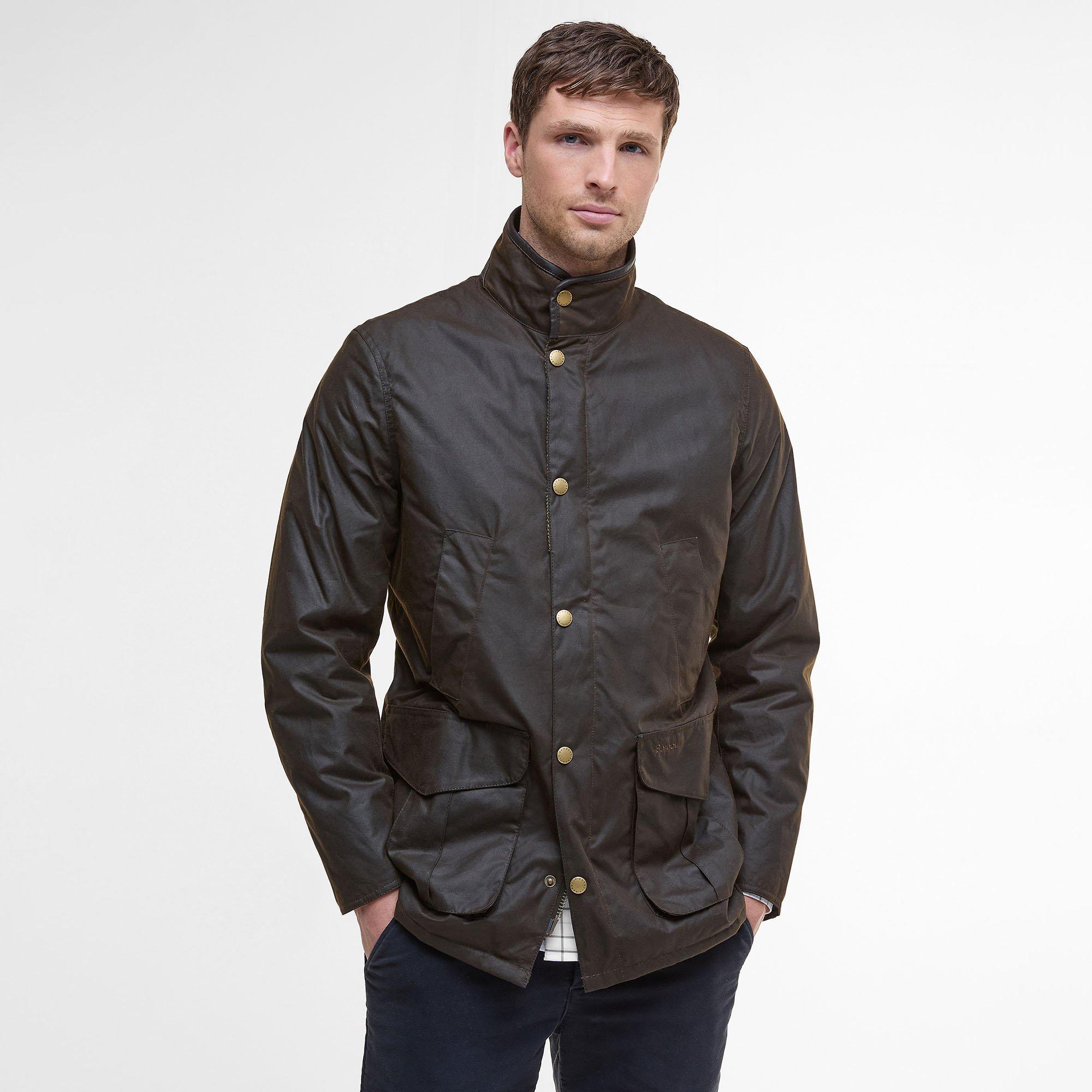 Barbour | Men's Hereford Waxed Jacket, Olive, Size XL