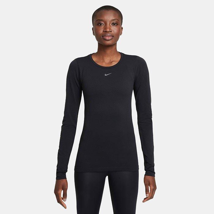 Nike Dri FIT ADV Aura Women s Slim Fit Long Sleeve Training Top Black