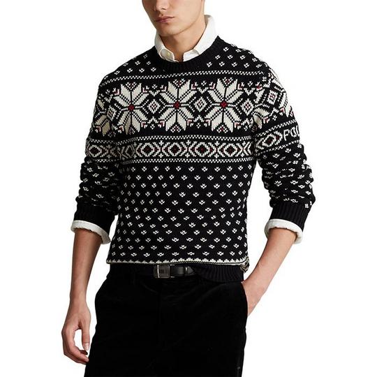 Men s Snowflake Cotton-Cashmere Sweater
