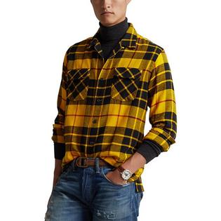 Men's Classic Fit Plaid Twill Camp Shirt