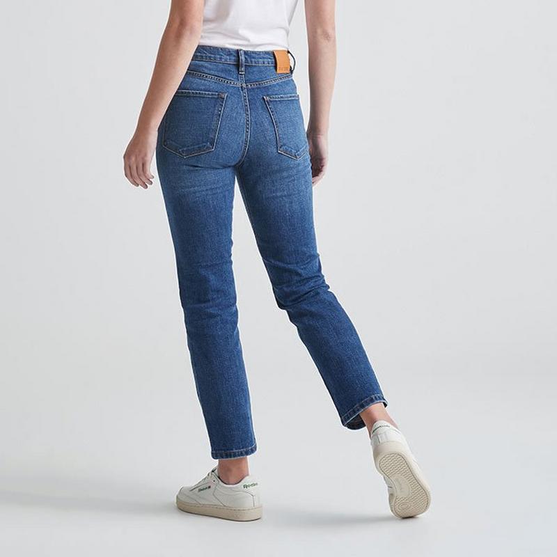 DUER Jean droit &agrave; taille haute en denim d'&eacute;paisseur moyenne Performance pour femmes