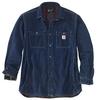 Men s Relaxed Fit Denim Fleece-Lined Snap Shirt Jacket