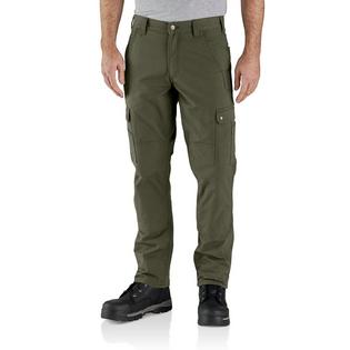 Pantalon de travail décontracté doublé en polaire style cargo anti-déchirures pour hommes