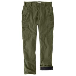 Carhartt Pantalon de travail d&eacute;contract&eacute; doubl&eacute; en polaire style cargo anti-d&eacute;chirures pour hommes