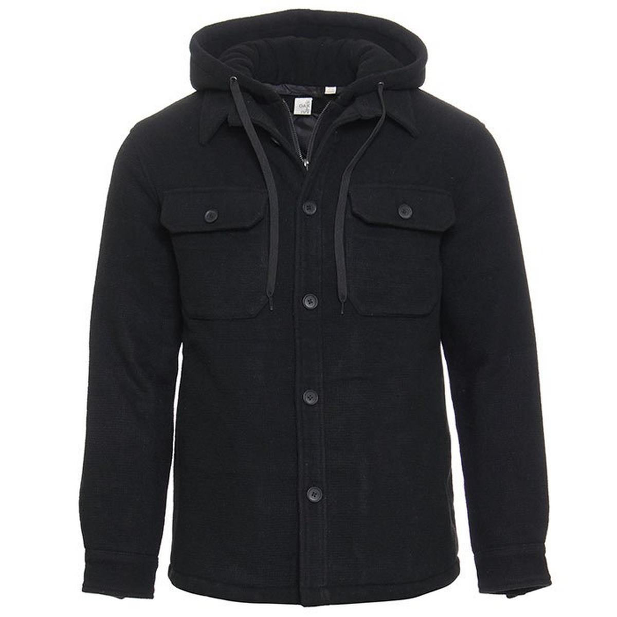Men's Hooded Full-Zip Shirt Jacket