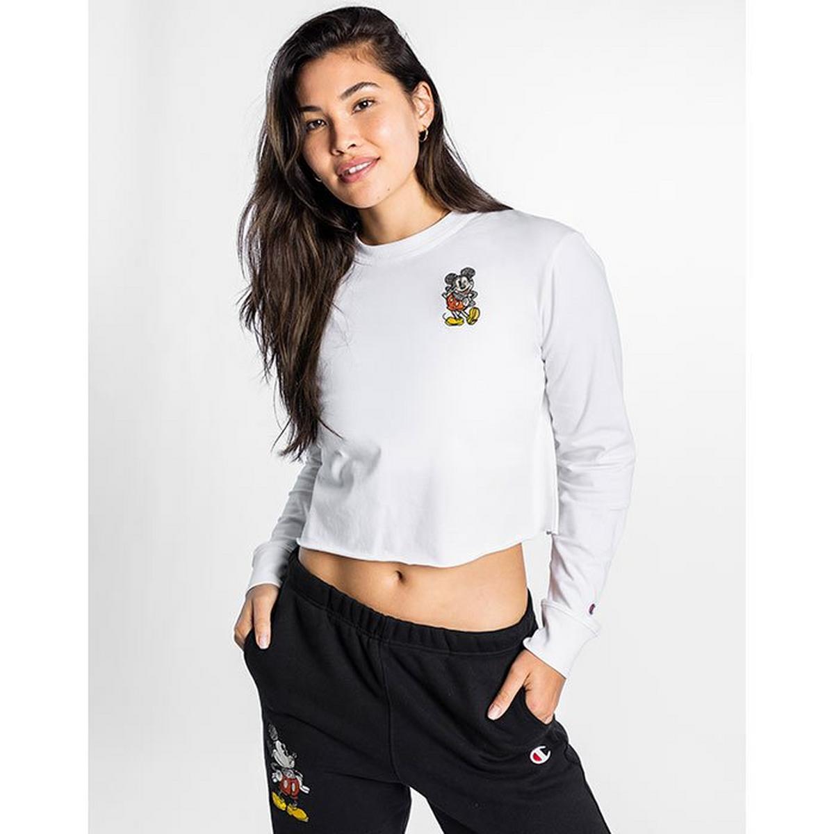 Women's Mickey and Friends Cropped Long Sleeve T-Shirt