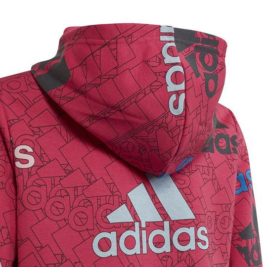 Junior Girls 8 16 Essentials Brand Love Print Hooded Dress adidas Sporting Life Online