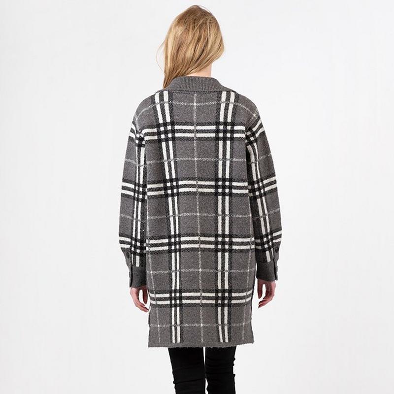 Lyla + Luxe Veste longue &agrave; boutons Stanley pour femmes