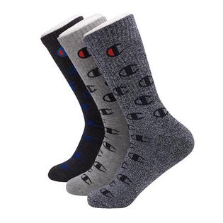 Unisex Allover Logo Crew Sock (3 Pack)