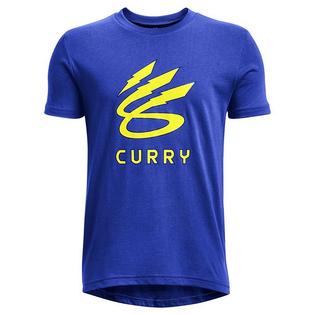Junior Boys' [8-16] Curry Lightning Logo Short Sleeve T-Shirt