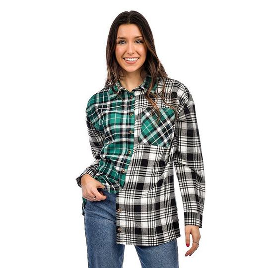 Oak & Ivy Women s Mixed Flannel Shirt