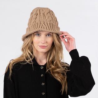 Chapeau cloche en tricot torsadé pour femmes
