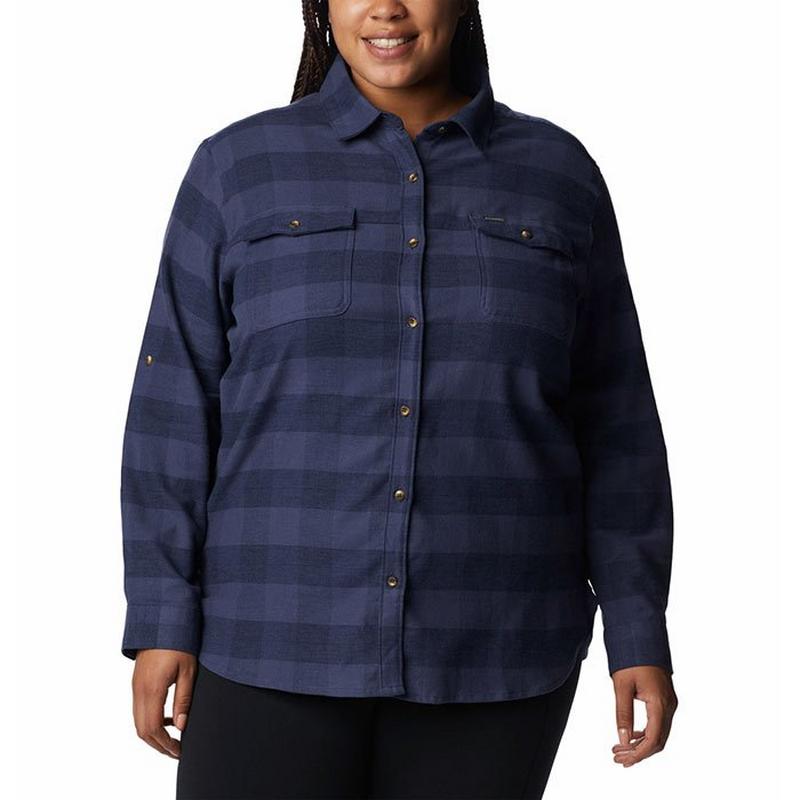 Columbia Chemise en flanelle extensible Pine Street pour femmes (grande taille)