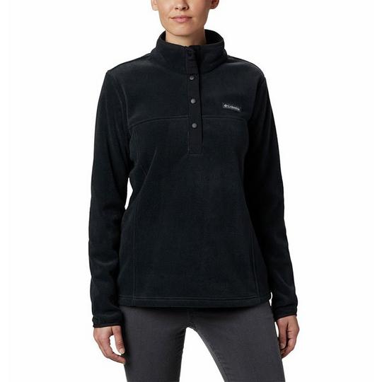 Columbia Benton Springs 1 2 Snap Pullover Women L Black