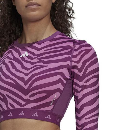 Adidas zebra crop hoodie best sale