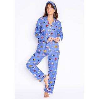 PJ Salvage Ensemble de pyjama &agrave; imprim&eacute;s en flanelle de coton pour femmes