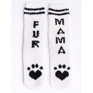 Women's Printed Fuzzy Gripper Sock
