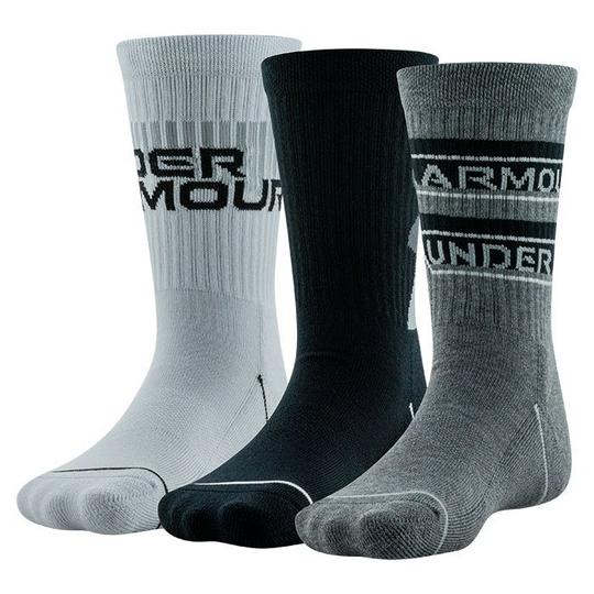 Under Armour Juniors   7-16  Phenom Crew Sock  3 Pack 