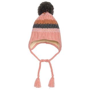 Tuque en tricot rayé avec cache-oreilles pour filles [2-8]