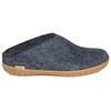 Pantoufles Slip-On en laine et semelle en caoutchouc unisexes