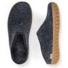 Pantoufles Slip-On en laine et semelle en caoutchouc unisexes