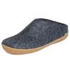 Pantoufles Slip-On en laine et semelle en caoutchouc unisexes