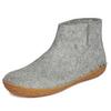 Bottes Slipper en laine et semelle en caoutchouc unisexes