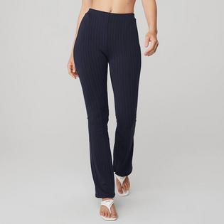 Pantalon évasé à taille haute et à rayures Zip It pour femmes