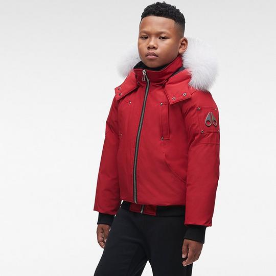 Hooded down bomber jacket best sale